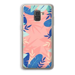 CaseCompany Tropisch: Samsung Galaxy A8 (2018) Transparant Hoesje