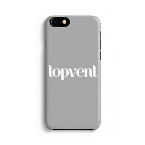 CaseCompany Topvent Grijs Wit: Volledig geprint iPhone SE 2020 Hoesje