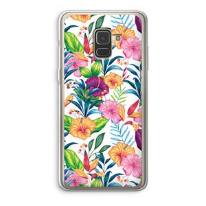 CaseCompany Tropisch 2: Samsung Galaxy A8 (2018) Transparant Hoesje