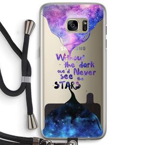 CaseCompany Stars quote: Samsung Galaxy S7 Edge Transparant Hoesje met koord