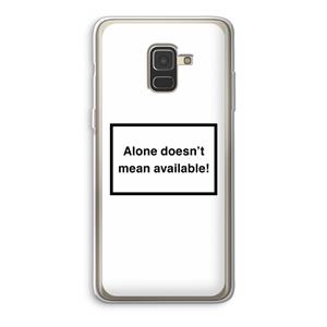 CaseCompany Alone: Samsung Galaxy A8 (2018) Transparant Hoesje
