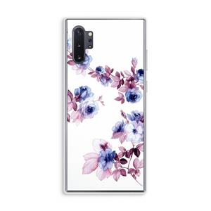 CaseCompany Waterverf bloemen: Samsung Galaxy Note 10 Plus Transparant Hoesje