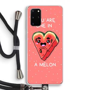 CaseCompany One In A Melon: Samsung Galaxy S20 Plus Transparant Hoesje met koord