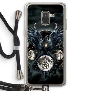 CaseCompany Sinister Wings: Samsung Galaxy A8 (2018) Transparant Hoesje met koord