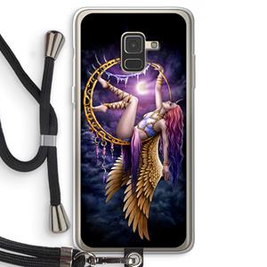 CaseCompany Aerial Angel: Samsung Galaxy A8 (2018) Transparant Hoesje met koord