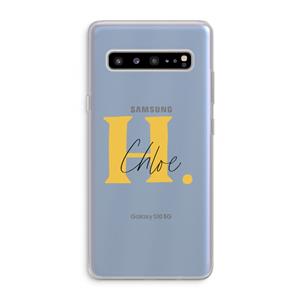 CaseCompany Amber Script: Samsung Galaxy S10 5G Transparant Hoesje