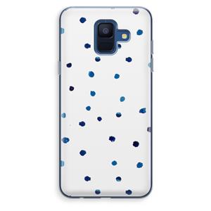 CaseCompany Blauwe stippen: Samsung Galaxy A6 (2018) Transparant Hoesje