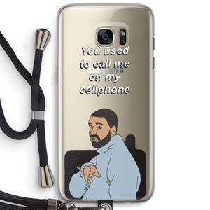 CaseCompany Hotline bling: Samsung Galaxy S7 Edge Transparant Hoesje met koord