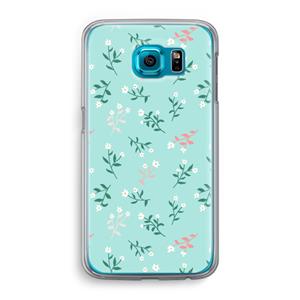 CaseCompany Small white flowers: Samsung Galaxy S6 Transparant Hoesje