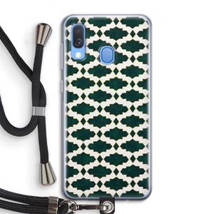 CaseCompany Moroccan tiles: Samsung Galaxy A40 Transparant Hoesje met koord