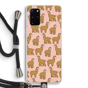 CaseCompany Alpacas: Samsung Galaxy S20 Plus Transparant Hoesje met koord