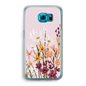 CaseCompany Painted wildflowers: Samsung Galaxy S6 Transparant Hoesje