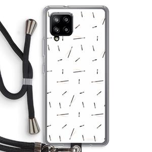 CaseCompany Hipster stripes: Samsung Galaxy A42 5G Transparant Hoesje met koord