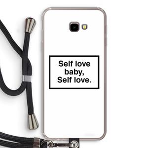 CaseCompany Self love: Samsung Galaxy J4 Plus Transparant Hoesje met koord