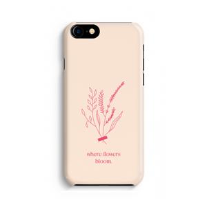CaseCompany Where flowers bloom: Volledig geprint iPhone SE 2020 Hoesje