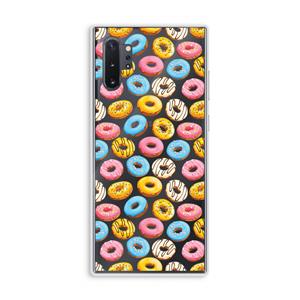 CaseCompany Pink donuts: Samsung Galaxy Note 10 Plus Transparant Hoesje