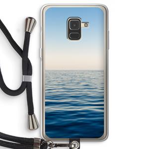 CaseCompany Water horizon: Samsung Galaxy A8 (2018) Transparant Hoesje met koord