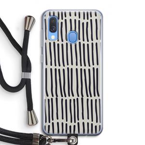 CaseCompany Moroccan stripes: Samsung Galaxy A40 Transparant Hoesje met koord