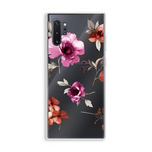 CaseCompany Geschilderde bloemen: Samsung Galaxy Note 10 Plus Transparant Hoesje