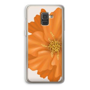 CaseCompany Orange Ellila flower: Samsung Galaxy A8 (2018) Transparant Hoesje
