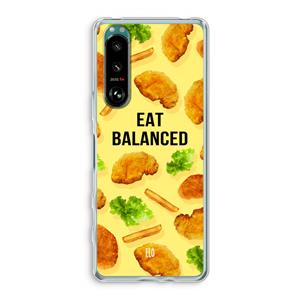 CaseCompany Eat Balanced: Sony Xperia 5 III Transparant Hoesje