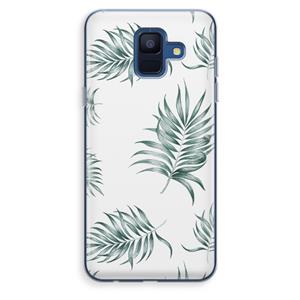 CaseCompany Simple leaves: Samsung Galaxy A6 (2018) Transparant Hoesje
