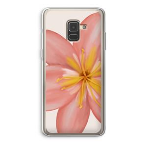 CaseCompany Pink Ellila Flower: Samsung Galaxy A8 (2018) Transparant Hoesje