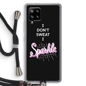 CaseCompany Sparkle quote: Samsung Galaxy A42 5G Transparant Hoesje met koord