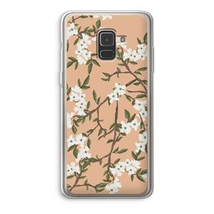 CaseCompany Blossoming spring: Samsung Galaxy A8 (2018) Transparant Hoesje