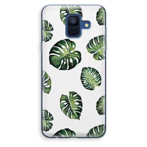 CaseCompany Tropische bladeren: Samsung Galaxy A6 (2018) Transparant Hoesje