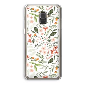 CaseCompany Sweet little flowers: Samsung Galaxy A8 (2018) Transparant Hoesje