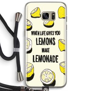 CaseCompany Lemonade: Samsung Galaxy S7 Edge Transparant Hoesje met koord