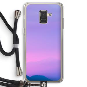 CaseCompany Sunset pastel: Samsung Galaxy A8 (2018) Transparant Hoesje met koord