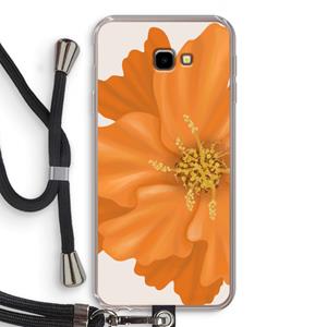 CaseCompany Orange Ellila flower: Samsung Galaxy J4 Plus Transparant Hoesje met koord