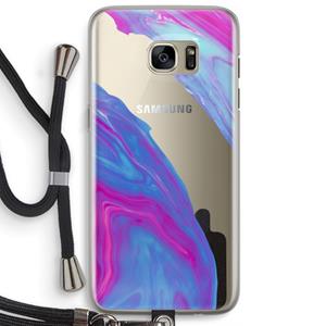 CaseCompany Zweverige regenboog: Samsung Galaxy S7 Edge Transparant Hoesje met koord