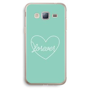CaseCompany Forever heart pastel: Samsung Galaxy J3 (2016) Transparant Hoesje