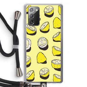 CaseCompany When Life Gives You Lemons...: Samsung Galaxy Note 20 / Note 20 5G Transparant Hoesje met koord