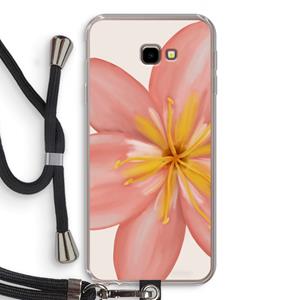 CaseCompany Pink Ellila Flower: Samsung Galaxy J4 Plus Transparant Hoesje met koord