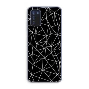 CaseCompany Geometrische lijnen wit: Samsung Galaxy A03s Transparant Hoesje