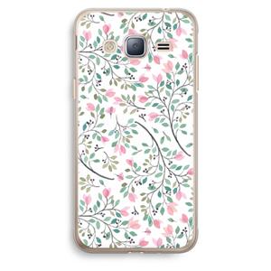 CaseCompany Sierlijke bloemen: Samsung Galaxy J3 (2016) Transparant Hoesje