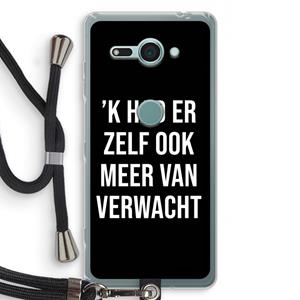CaseCompany Meer verwacht - Zwart: Sony Xperia XZ2 Compact Transparant Hoesje met koord