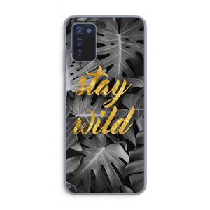 CaseCompany Stay wild: Samsung Galaxy A03s Transparant Hoesje