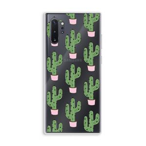 CaseCompany Cactus Lover: Samsung Galaxy Note 10 Plus Transparant Hoesje