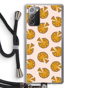 CaseCompany You Had Me At Pizza: Samsung Galaxy Note 20 / Note 20 5G Transparant Hoesje met koord