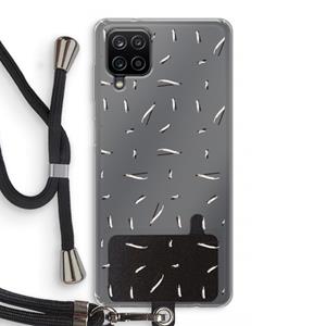 CaseCompany Hipster stripes: Samsung Galaxy A12 Transparant Hoesje met koord