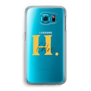CaseCompany Amber Script: Samsung Galaxy S6 Transparant Hoesje