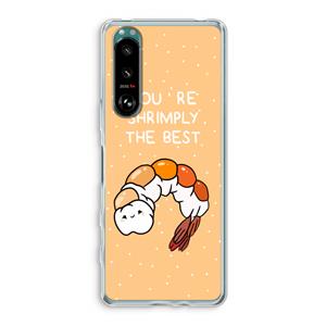 CaseCompany You're Shrimply The Best: Sony Xperia 5 III Transparant Hoesje