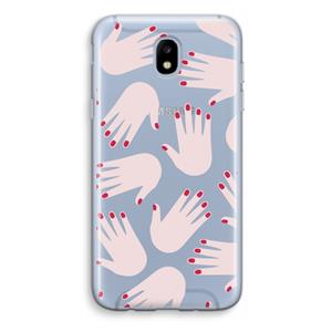 CaseCompany Hands pink: Samsung Galaxy J5 (2017) Transparant Hoesje