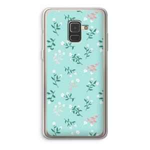 CaseCompany Small white flowers: Samsung Galaxy A8 (2018) Transparant Hoesje