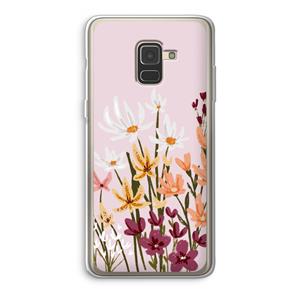 CaseCompany Painted wildflowers: Samsung Galaxy A8 (2018) Transparant Hoesje